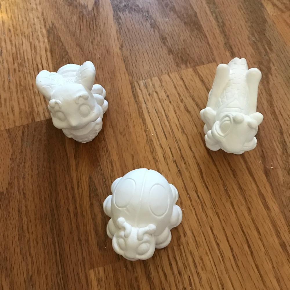 NWT Set of 3 Cute Animal/Insect Plaster Ornaments